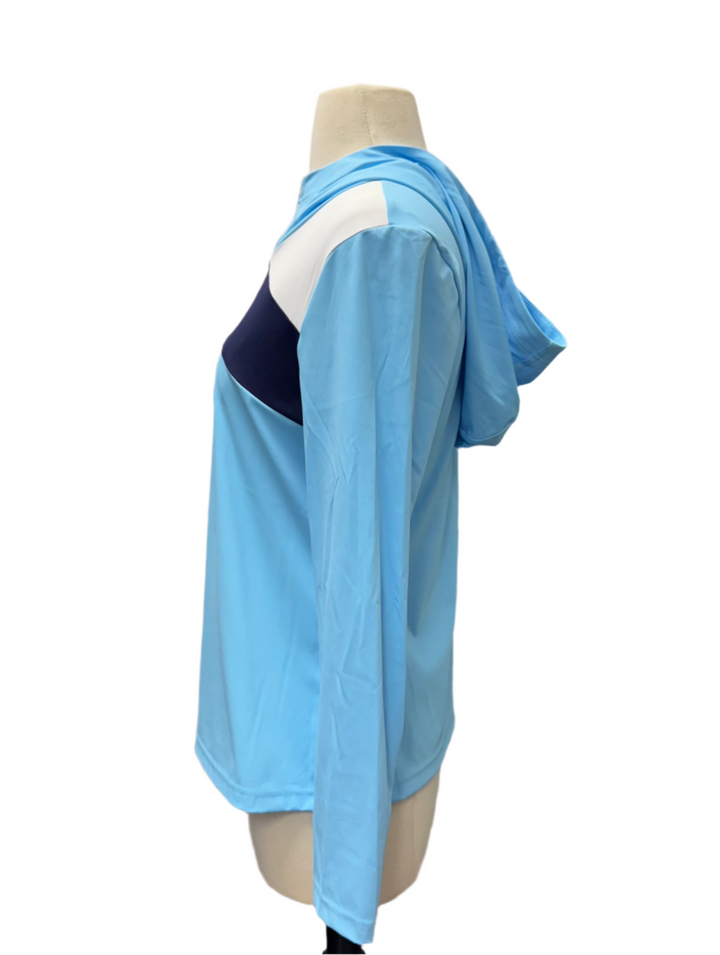 Kinona Layer It Up Long Sleeve Hoodie - Light Blue - Small - Skorzie