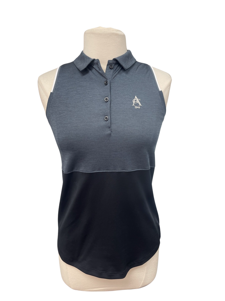 Under Armour Playoff Sleeveless Polo - Grey/Black - Small - Skorzie