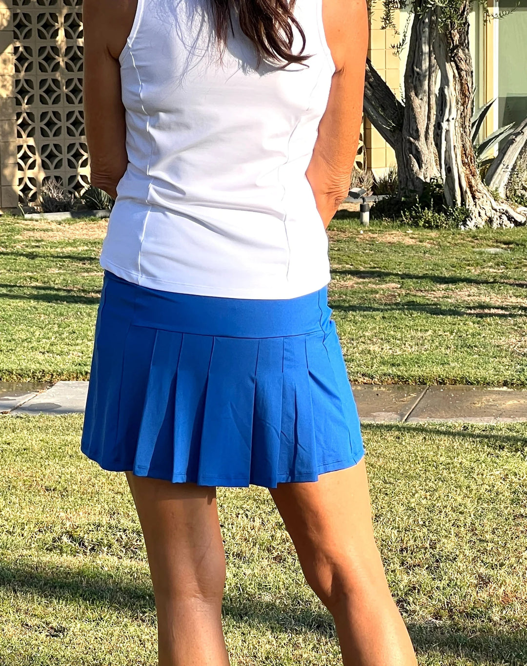 Amy Sport Marisa Pleated Skort- Sky Blue