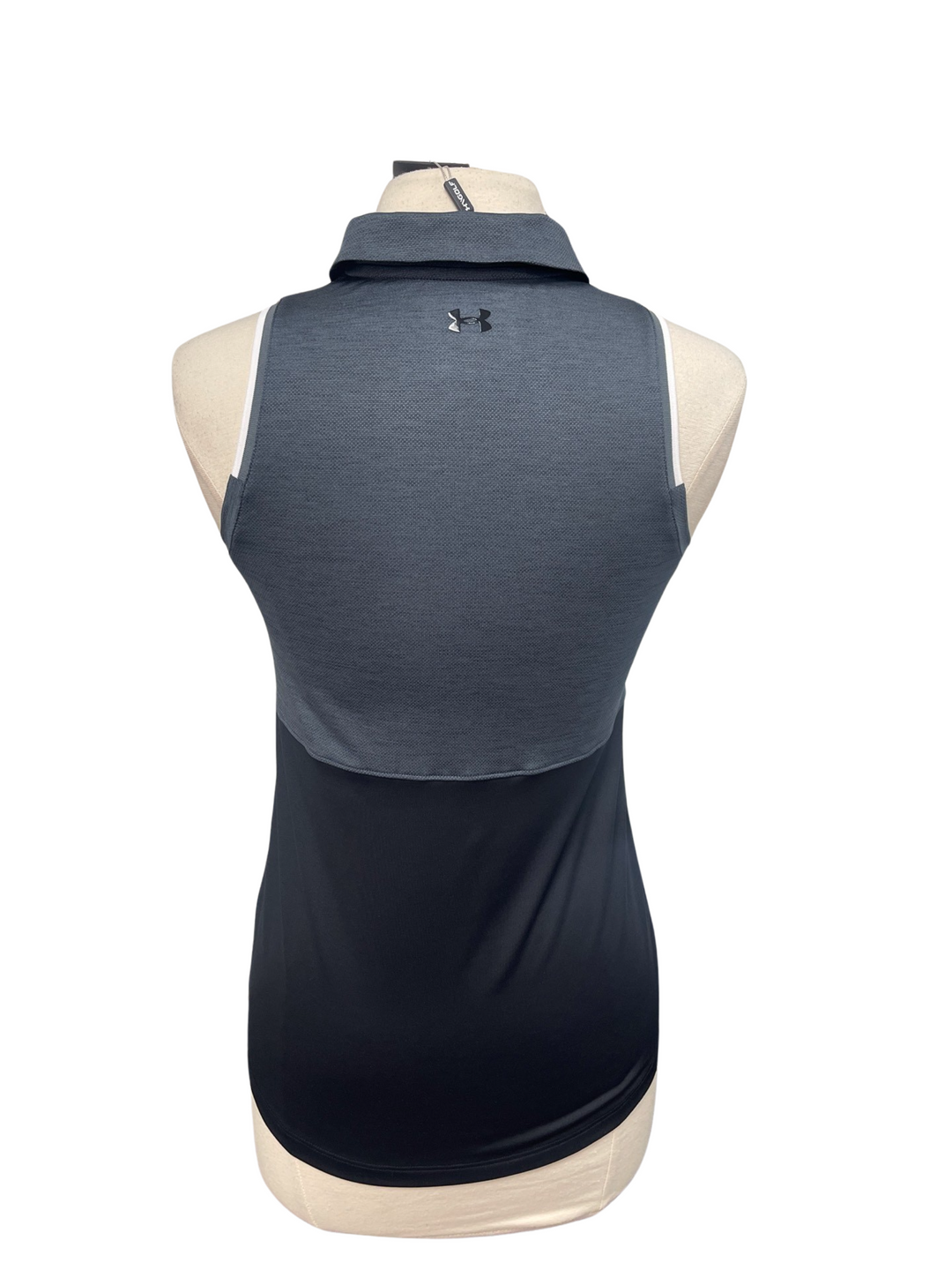 Under Armour Playoff Sleeveless Polo - Grey/Black - Small - Skorzie