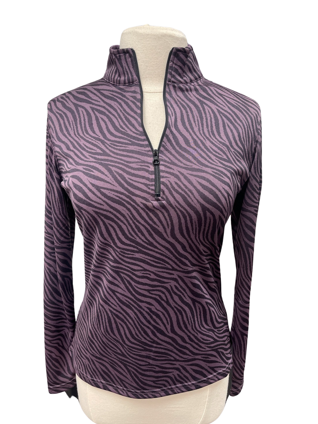 Straight Down Plum Safari 1/4 Zip Long Sleeve - Skorzie