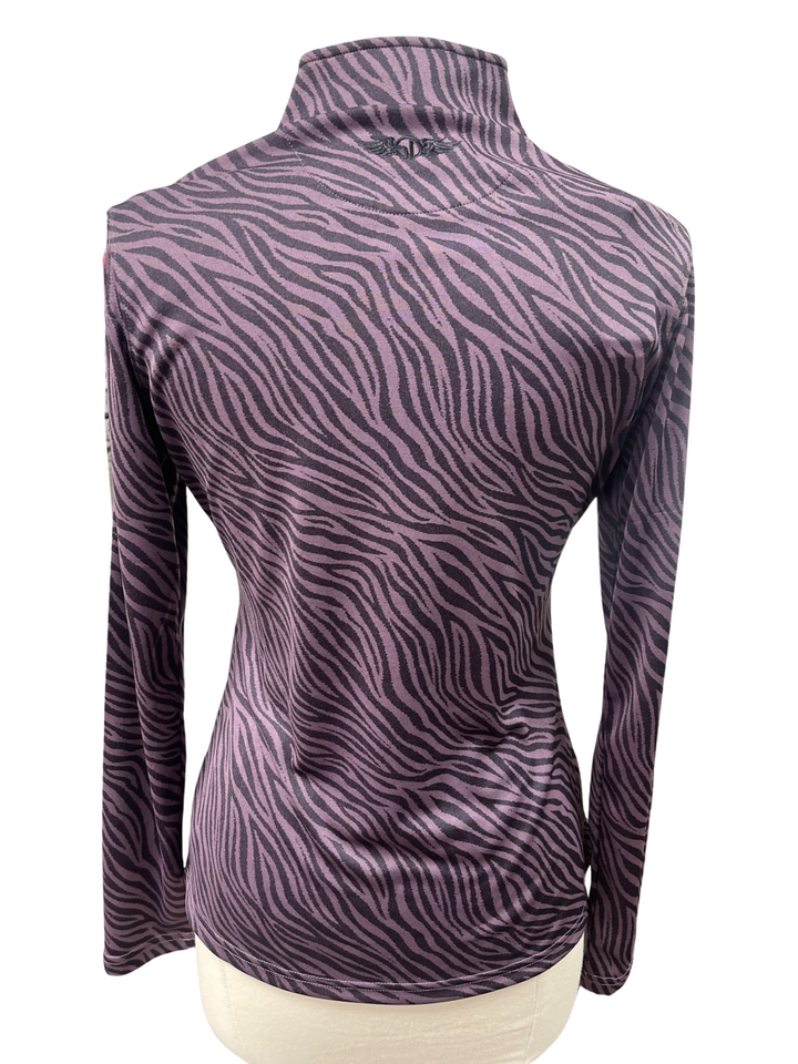 Straight Down Plum Safari 1/4 Zip Long Sleeve - Skorzie