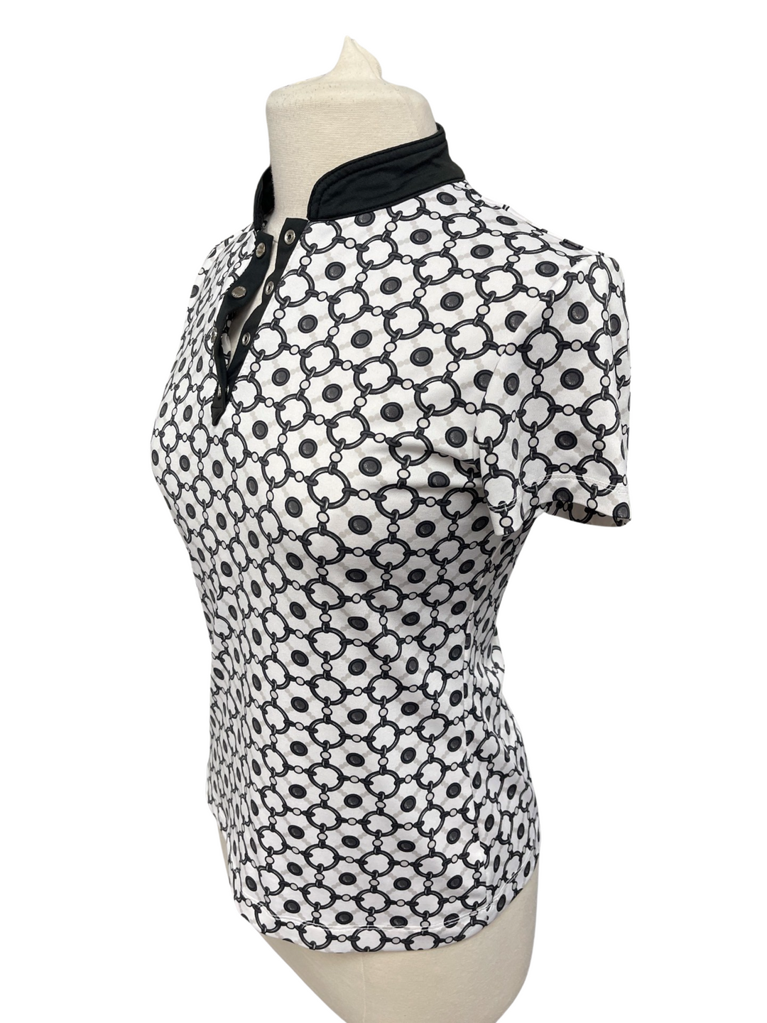 Tail Short Sleeve Black and White Golf Top- Small