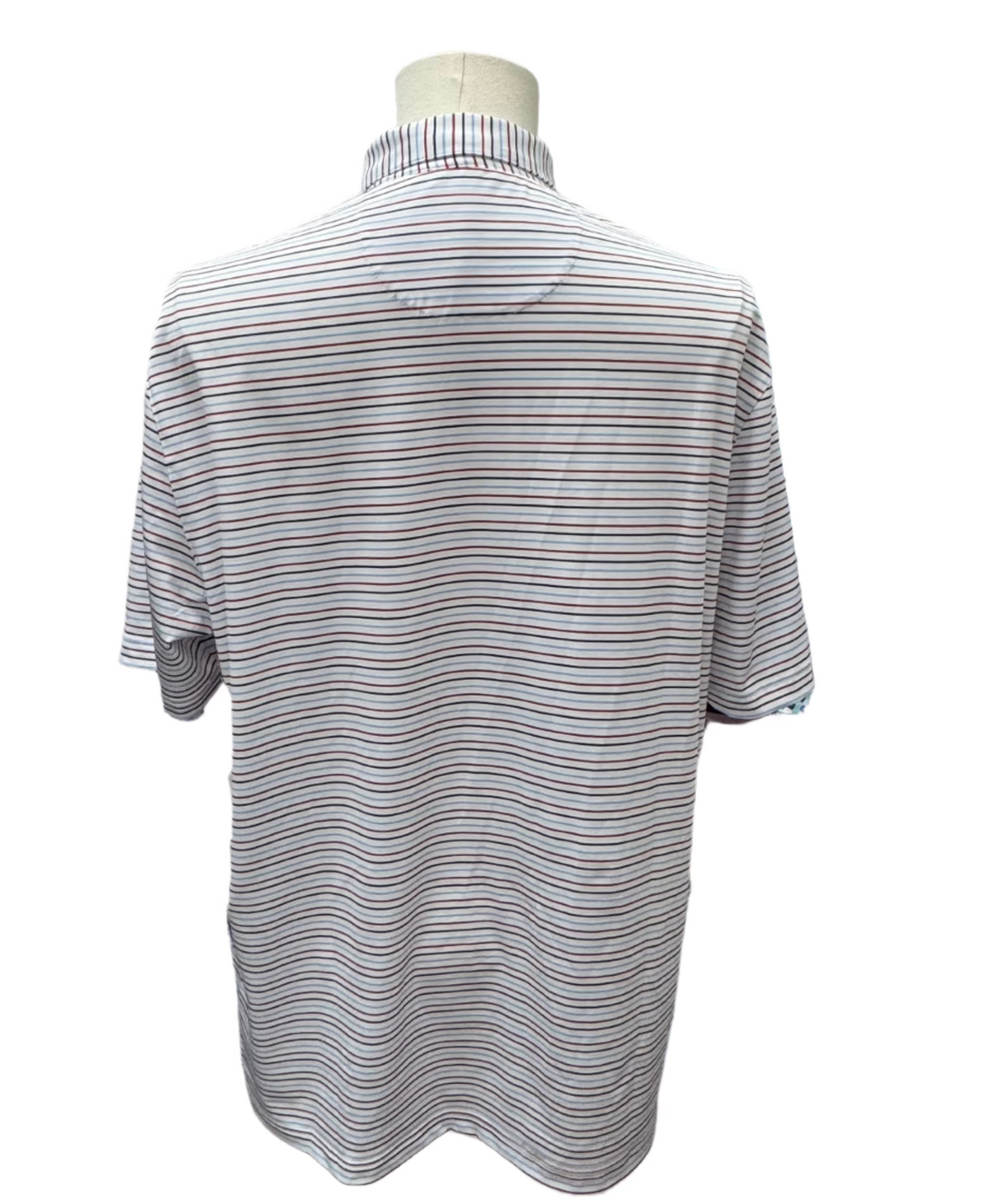 Greg Norman ML75 Stripe Polo - White - Large - Skorzie