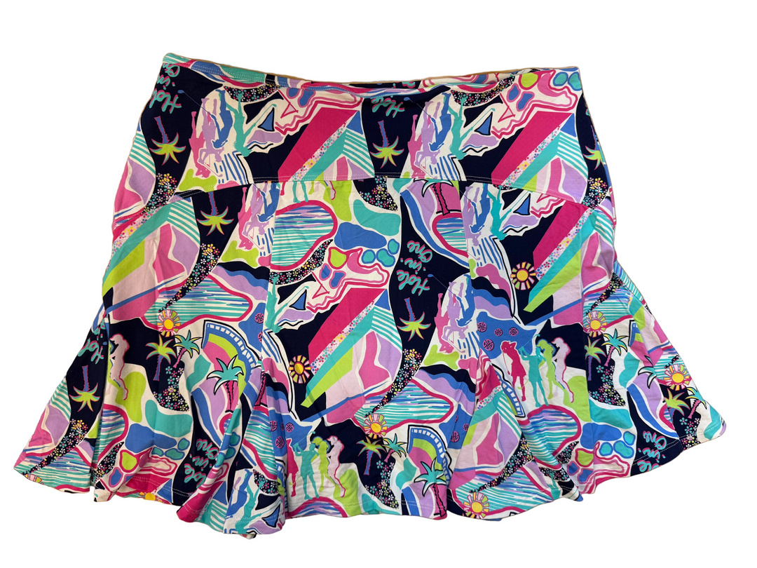 G-Lifestyle Flare Godet Skort - Navy Golfer - Skorzie