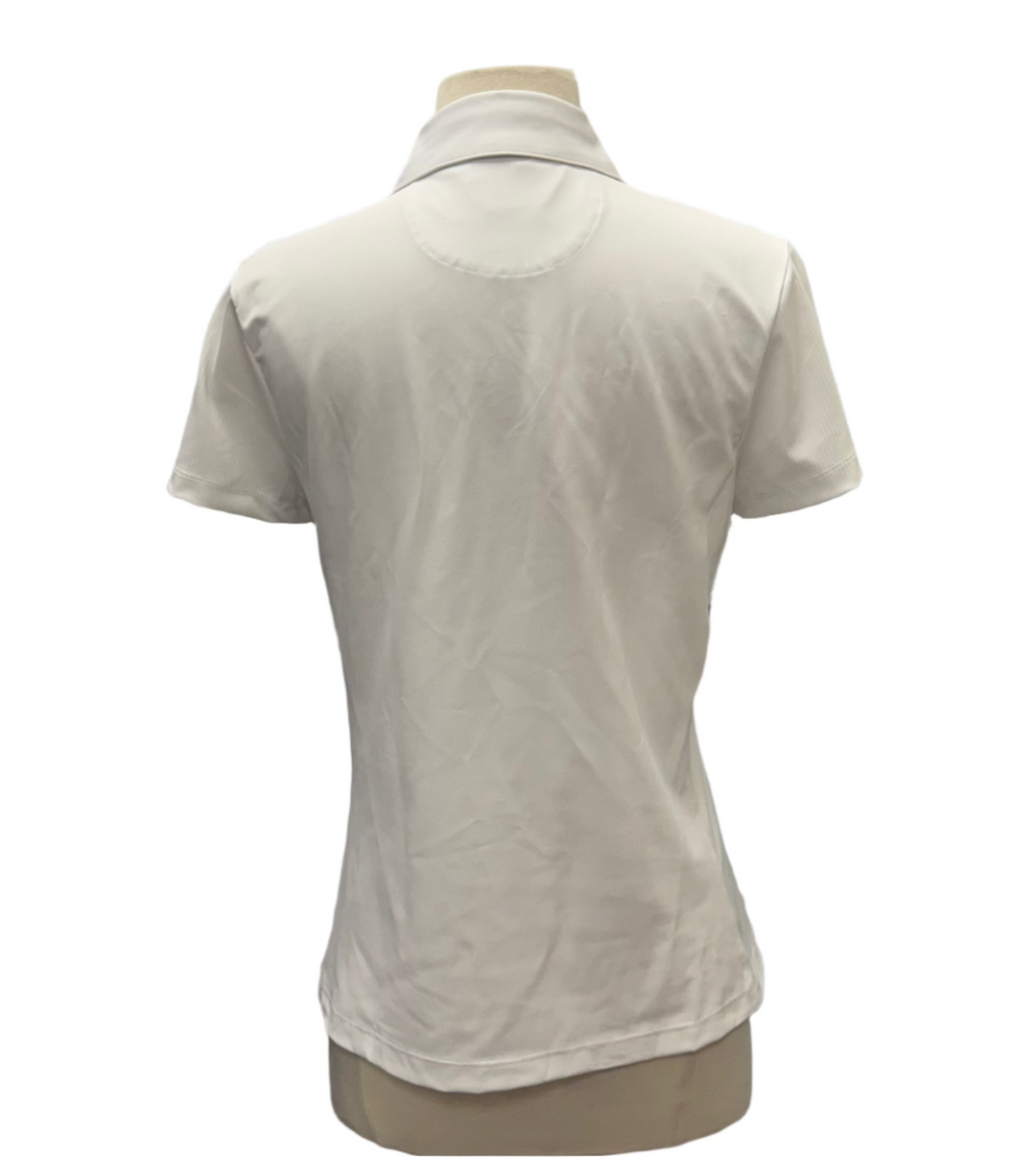 Greg Norman Pearl Studded Polo - White - Medium - Skorzie