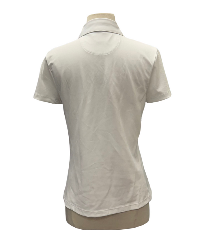Greg Norman Pearl Studded Polo - White - Medium - Skorzie