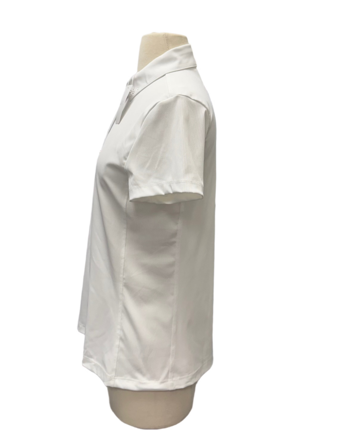 Greg Norman Pearl Studded Polo - White - Medium - Skorzie