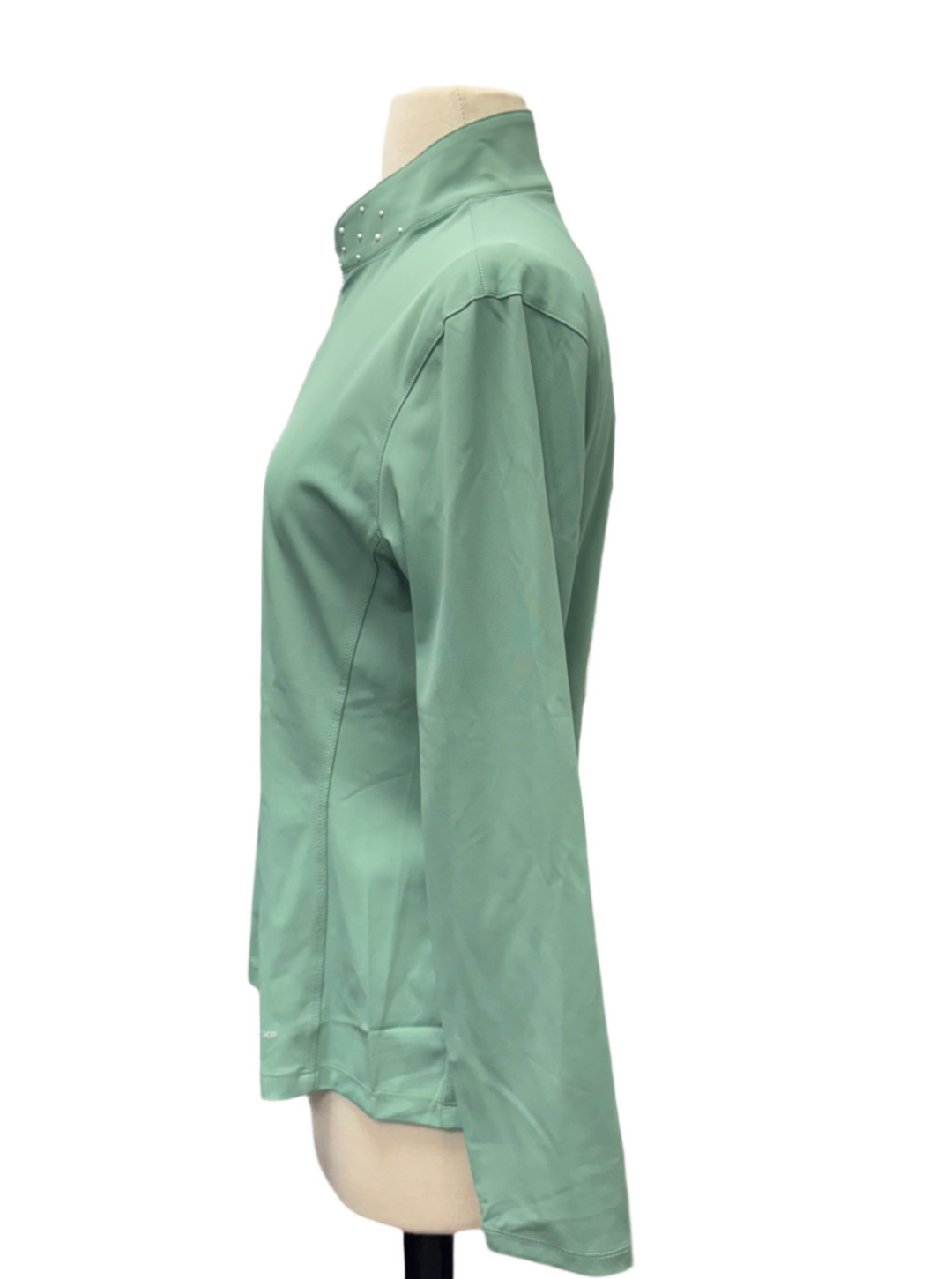 Greg Norman Pearl Studded 1/4 Zip - Cyprus Green - Medium - Skorzie