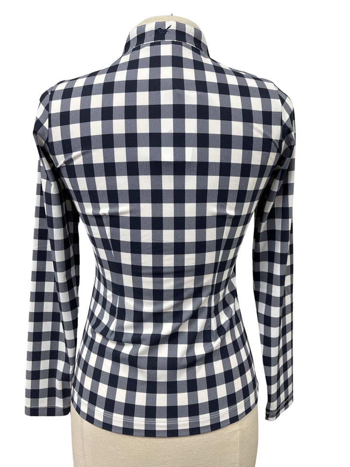 Jayebird Susie Long Sleeve Top - Navy Gingham - Skorzie