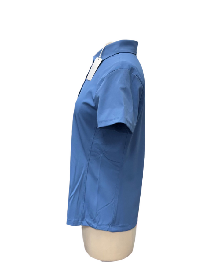 Greg Norman Pearl Studded Polo - Azure Blue - Medium - Skorzie