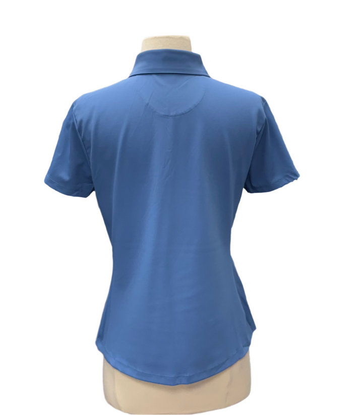 Greg Norman Pearl Studded Polo - Azure Blue - Medium - Skorzie