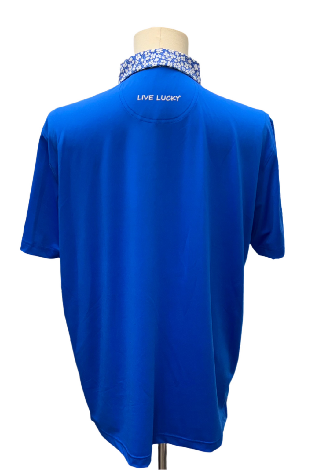 Black Clover Men's Lucky Flower Polo - Royal Blue - Large - Skorzie