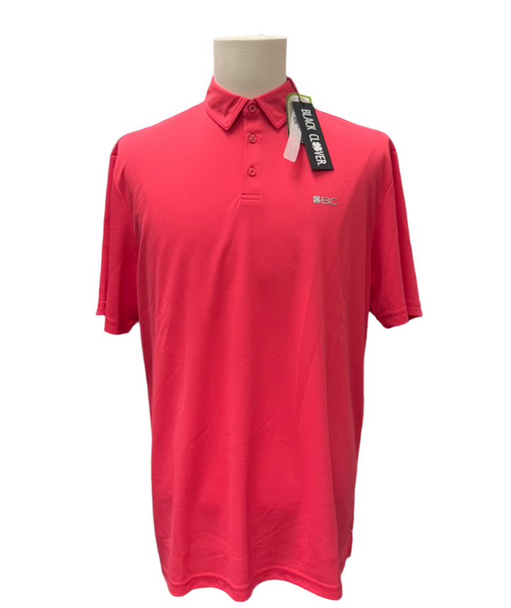 Black Clover Men's Brooks Polo - Paradise Pink - Large - Skorzie