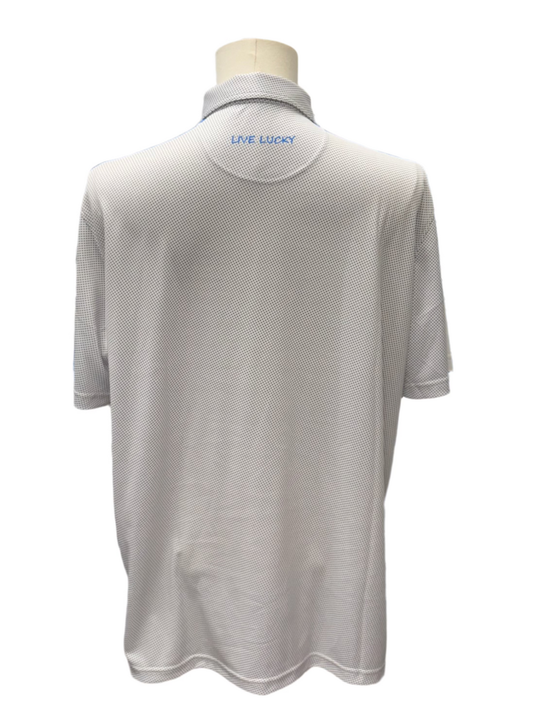 Black Clover Men's Jordan Polo - White/Light Grey - Large - Skorzie