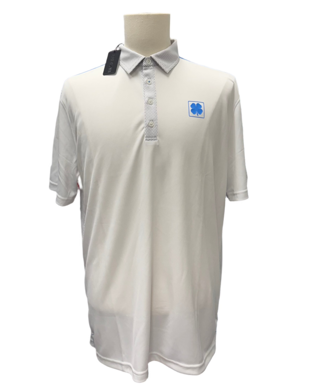 Black Clover Men's Jordan Polo - White/Light Grey - Large - Skorzie