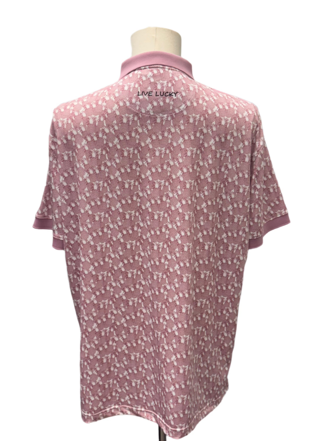 Black Clover Men's Pineapple Crown Polo - Cosmic Pink - Large - Skorzie