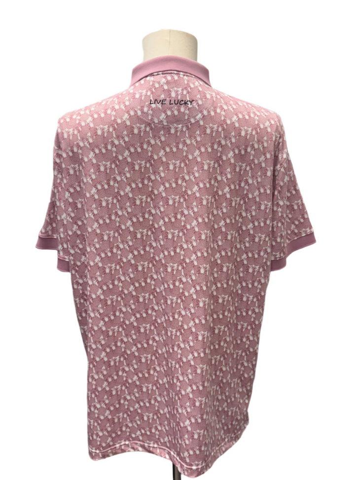 Black Clover Men's Pineapple Crown Polo - Cosmic Pink - Large - Skorzie