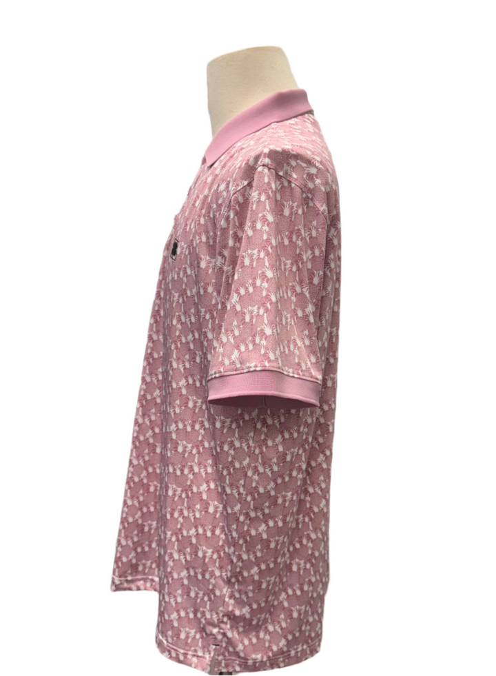 Black Clover Men's Pineapple Crown Polo - Cosmic Pink - Large - Skorzie