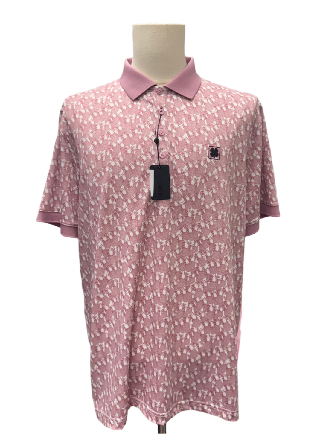 Black Clover Men's Pineapple Crown Polo - Cosmic Pink - Large - Skorzie