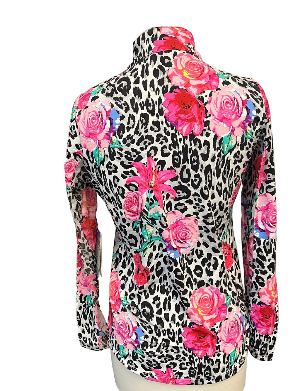 G-Lifestyle Black Leopard Floral Long Sleeve - Skorzie