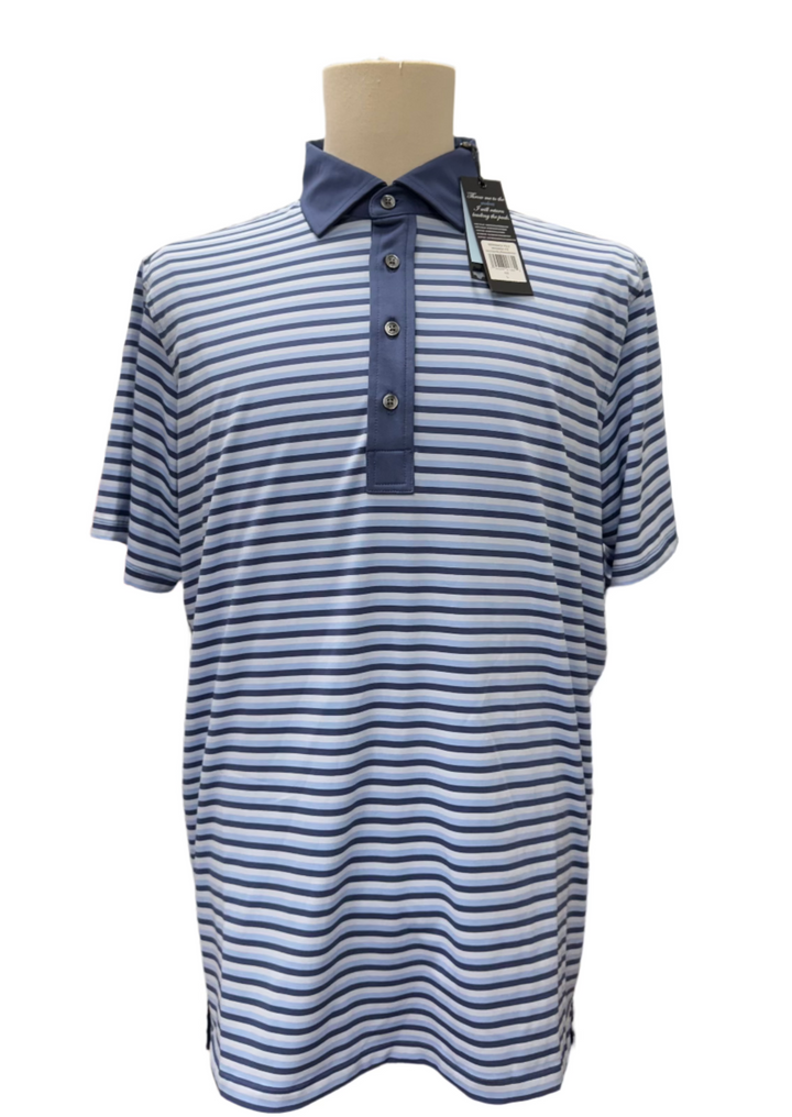 Greyson Men's Merrimack Polo - Falcon/Delphinium - Large - Skorzie