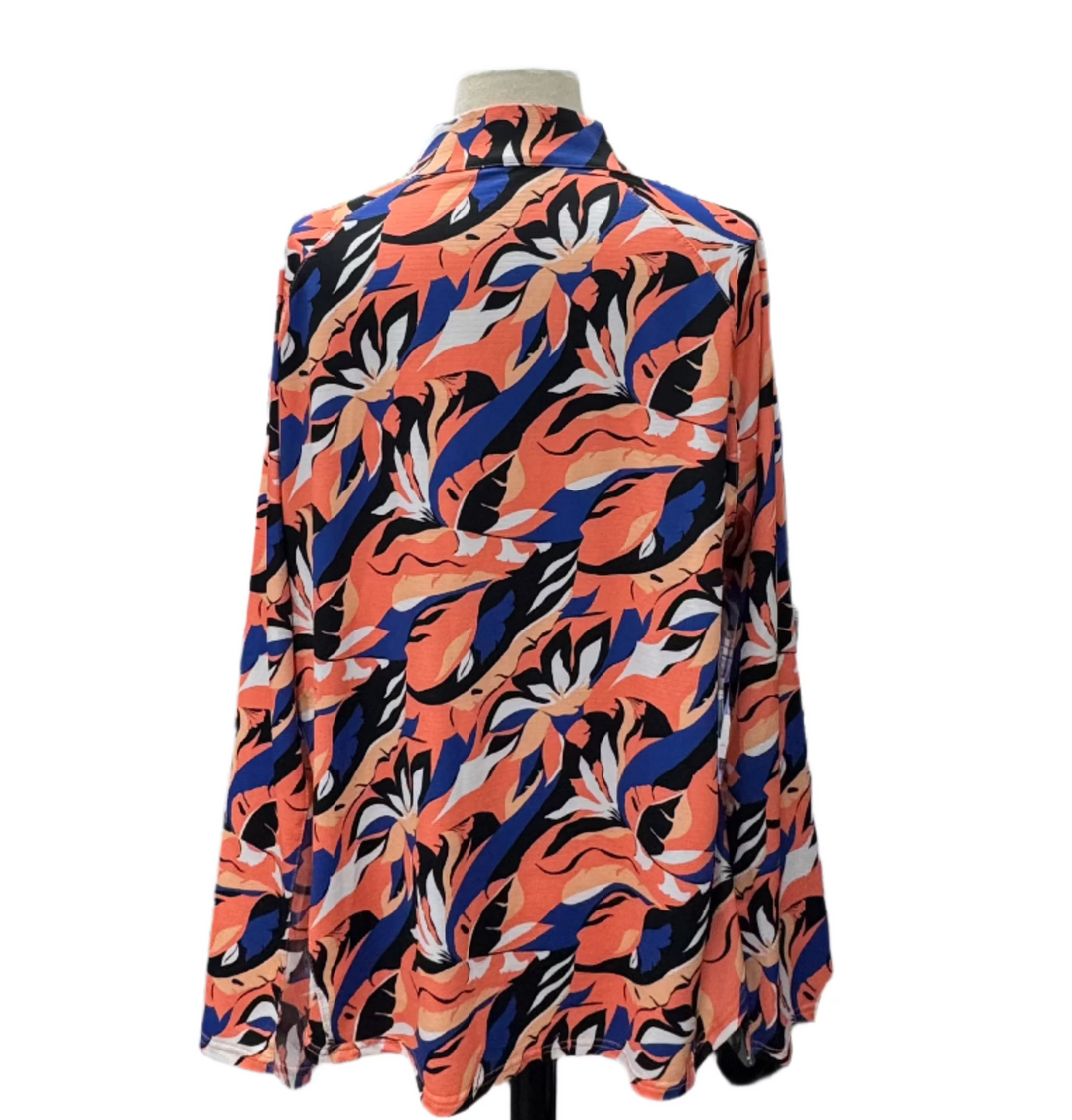 Sport Haley Long Sleeve Mock Top - Orange - XX-Large - Skorzie