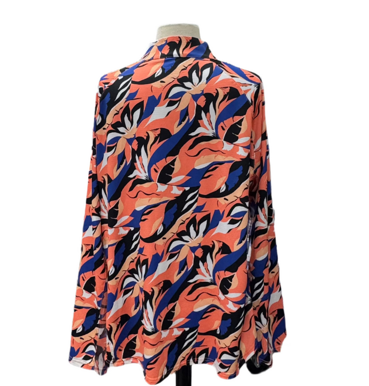 Sport Haley Long Sleeve Mock Top - Orange - XX-Large - Skorzie