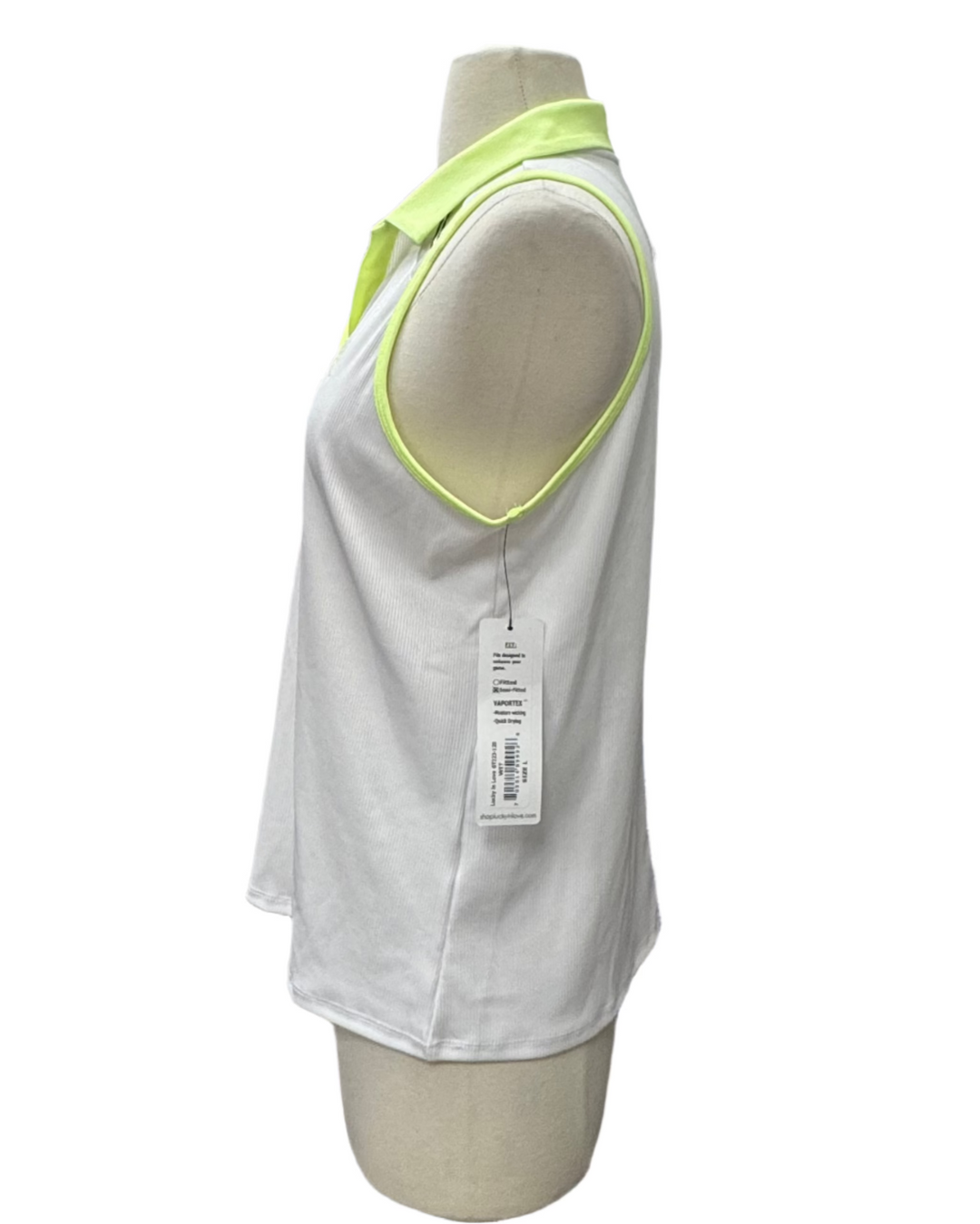 Lucky in Love Sleeveless Ribbed Top - White - Large - Skorzie