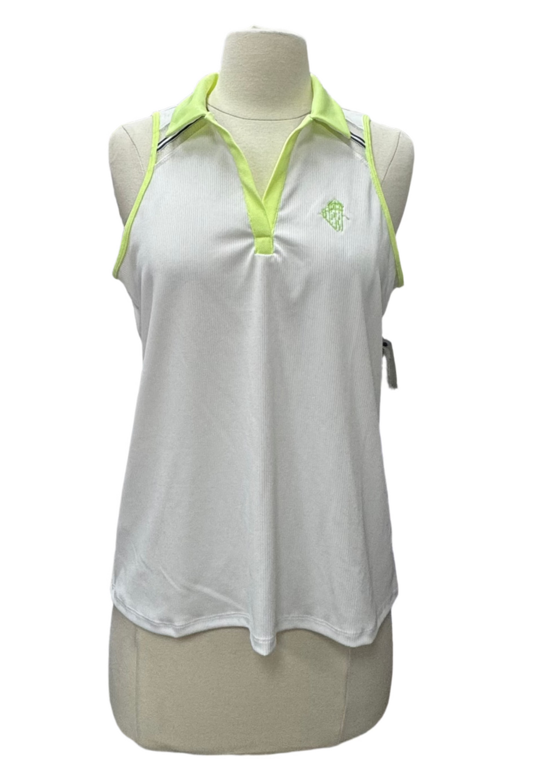 Lucky in Love Sleeveless Ribbed Top - White - Large - Skorzie