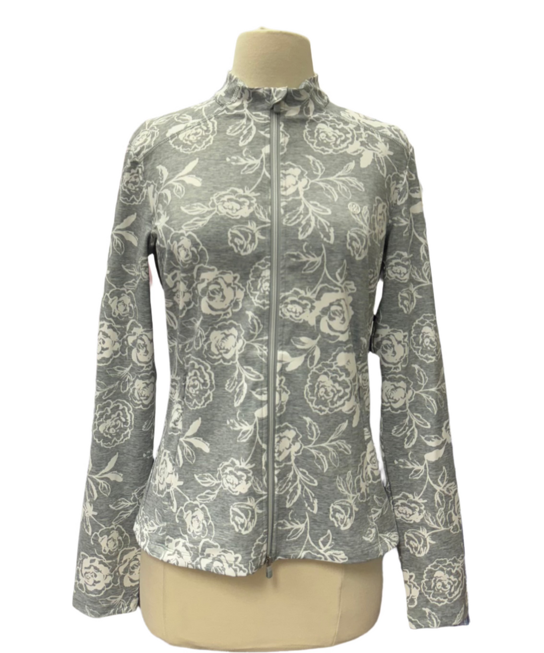 G/FORE Peony Sketch Tech Interlock Jacket - Heather Grey - Skorzie