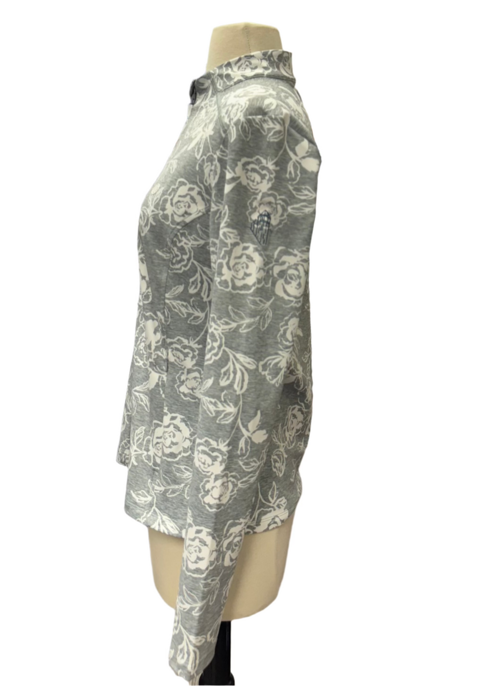 G/FORE Peony Sketch Tech Interlock Jacket - Heather Grey - Skorzie