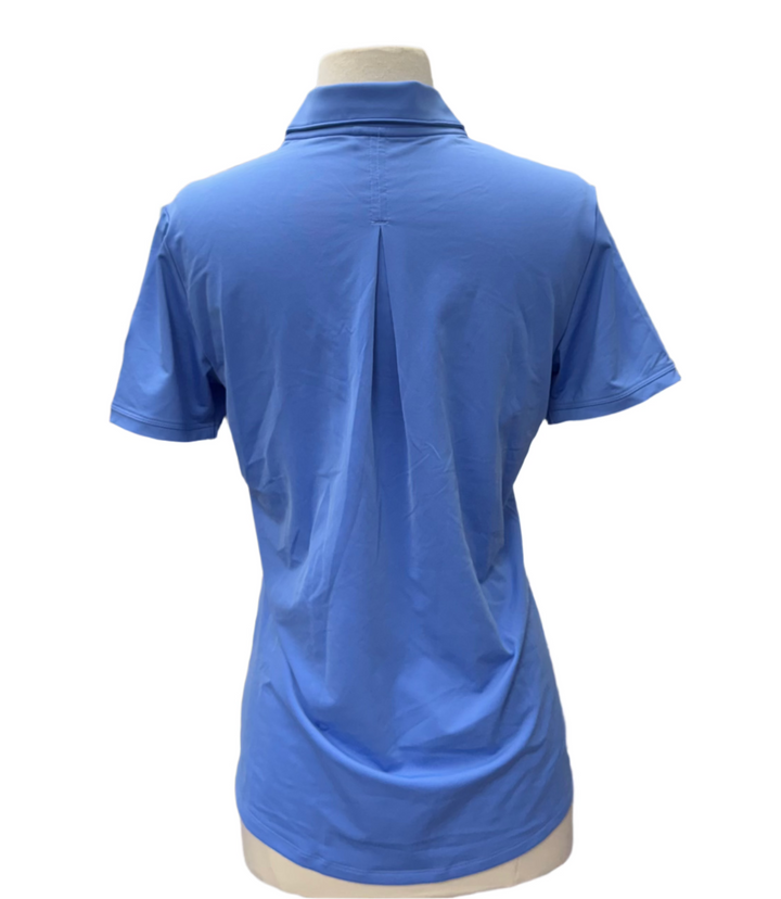 Adidas Solid Short Sleeve Polo - Blue - Medium - Skorzie