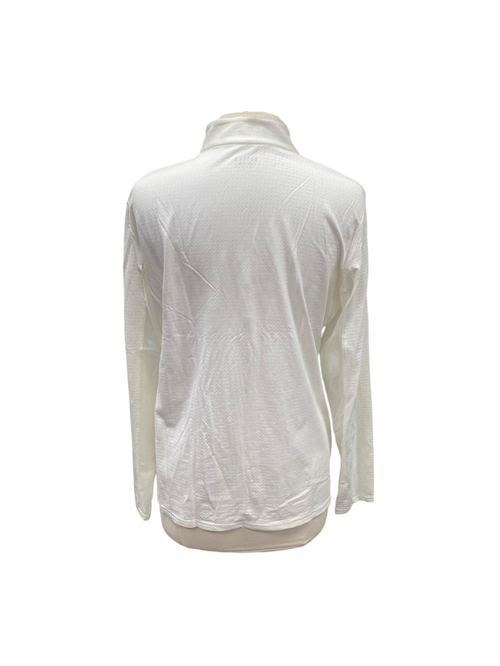 Bette & Court Long Sleeve Mock-Polo - White - X-Large