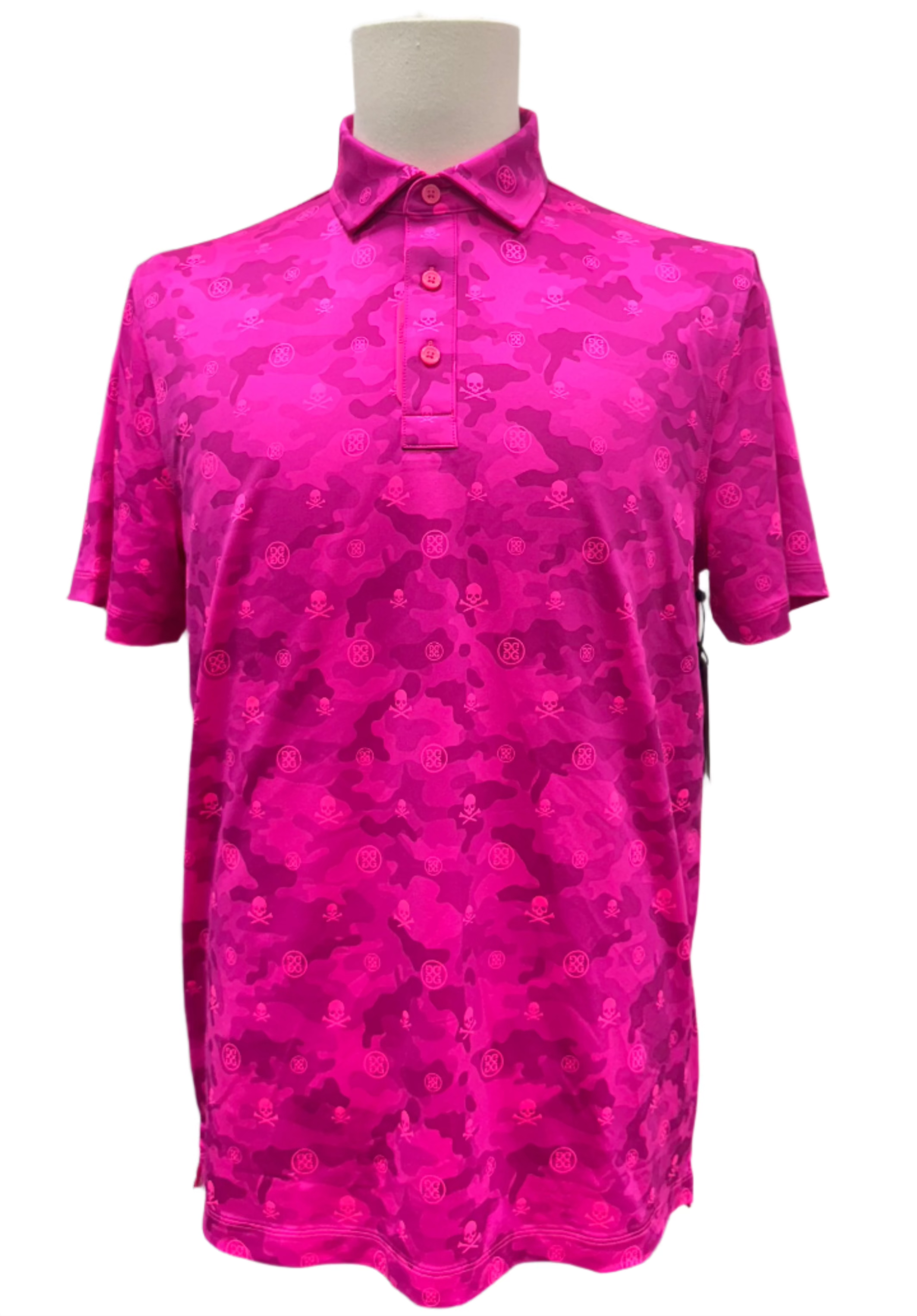 G/FORE Camo Tech Polo - Knockout Pink - Medium | Skorzie