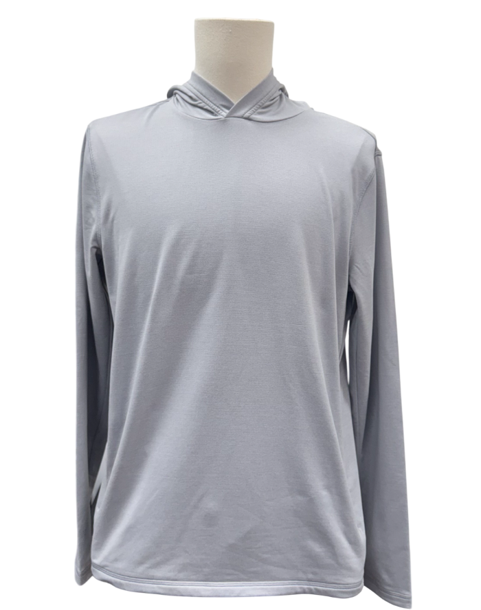 G/FORE Brushed Back Tech Hoodie - Light Heather Grey - Medium - Skorzie