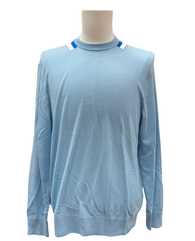 G/FORE Collar Striped Crewneck Sweater - Daybreak - Medium - Skorzie