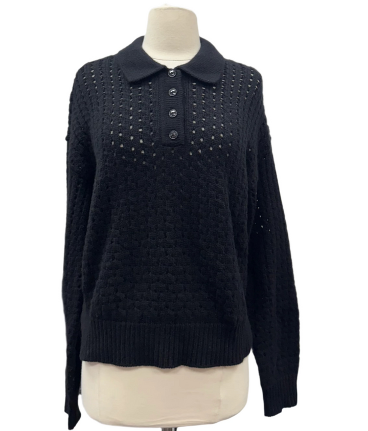 G/FORE Luxe Knit Sweater - Onyx - Small - Skorzie