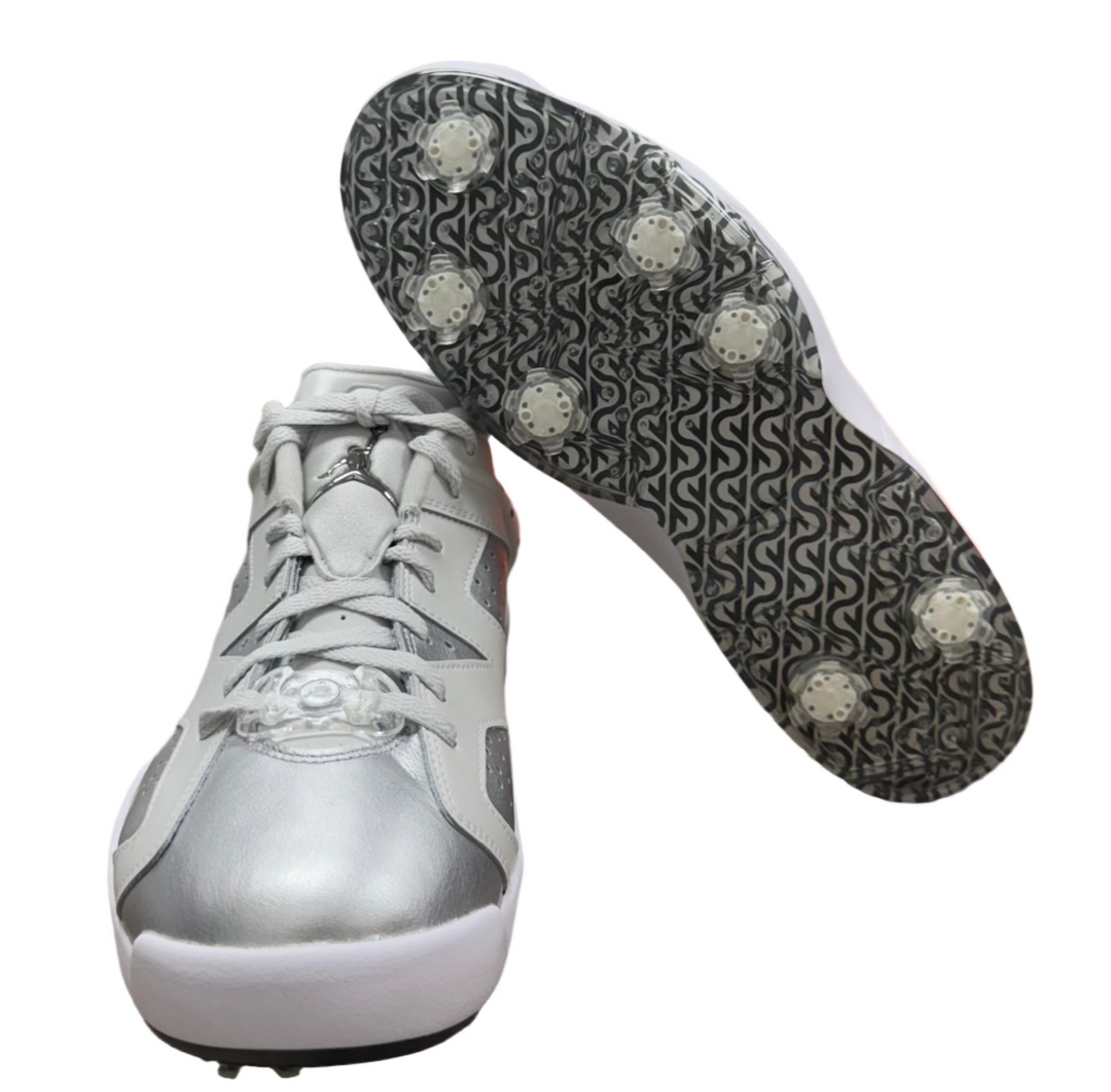 Nike Men's Jordan Retro 6 G NRG Golf Shoes - Photo Dust/Metallic Silver - Skorzie