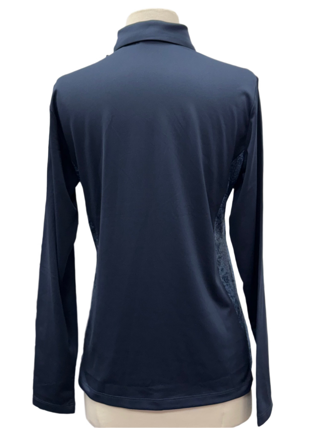 Dunning Jersey Performance Long Sleeve Zip Polo (w/ logo) - Halo - Skorzie