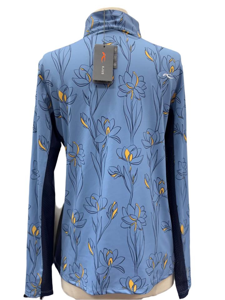 KJUS Sunshine Printed Half Zip - Blue - Large - Skorzie