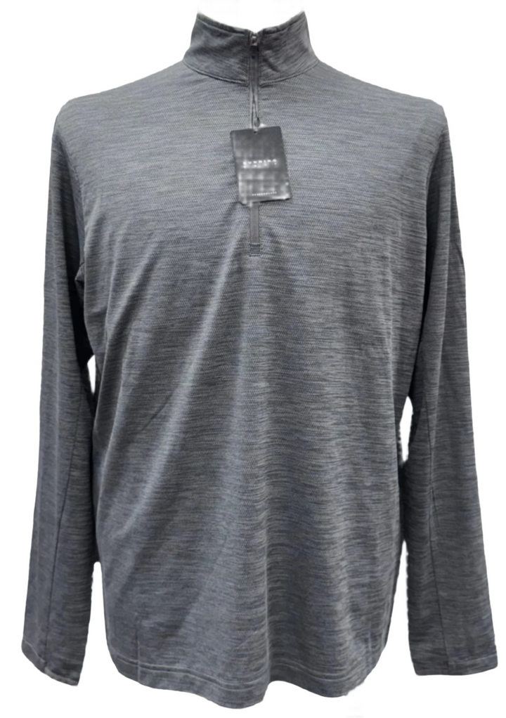 Dunning Golf Carnew Graphene Quarter Zip - Black Heather - Small - Skorzie