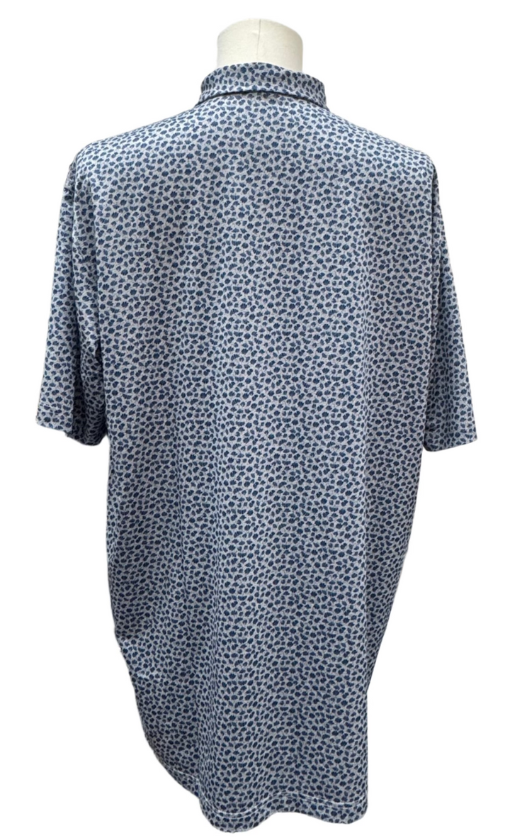 Dunning Print Jersey Performance Polo - Arctic Heather - XX-Large - Skorzie