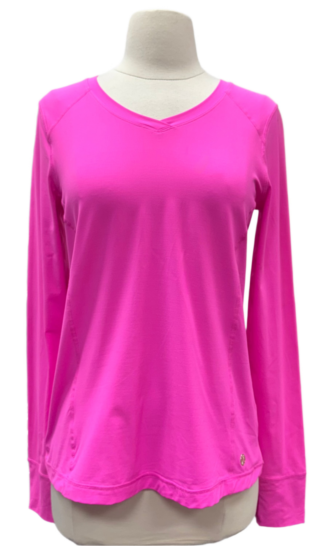 Lilly Pulitzer Luxletic Long Sleeve Active Top - Pink - Small - Skorzie