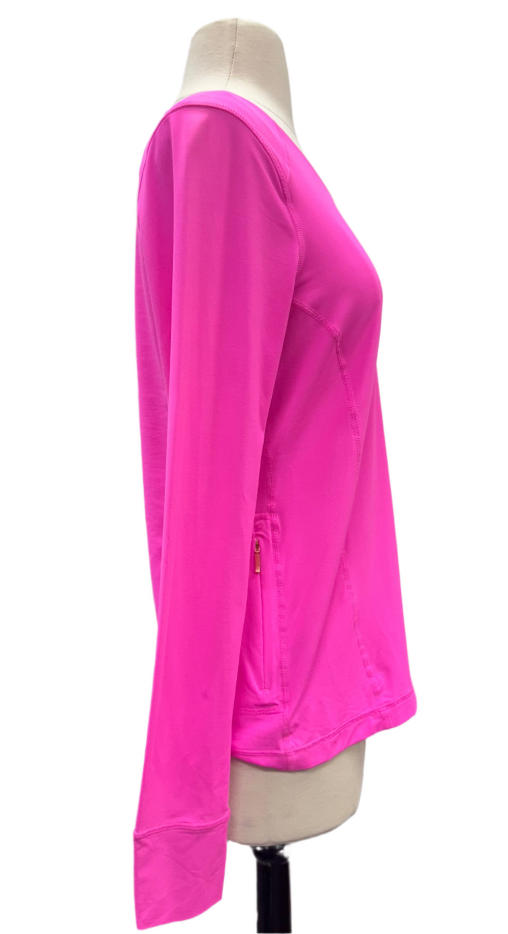 Lilly Pulitzer Luxletic Long Sleeve Active Top - Pink - Small - Skorzie