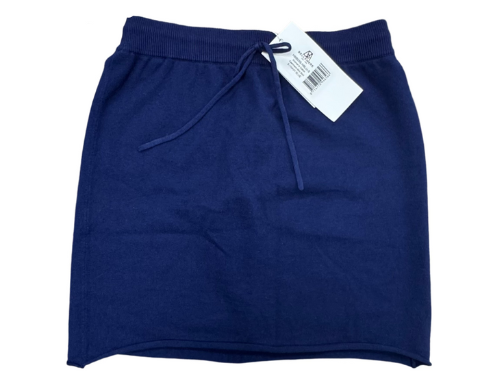 Bellemere New York Cotton Cashmere Mini Skirt - Navy Blue - Small - Skorzie