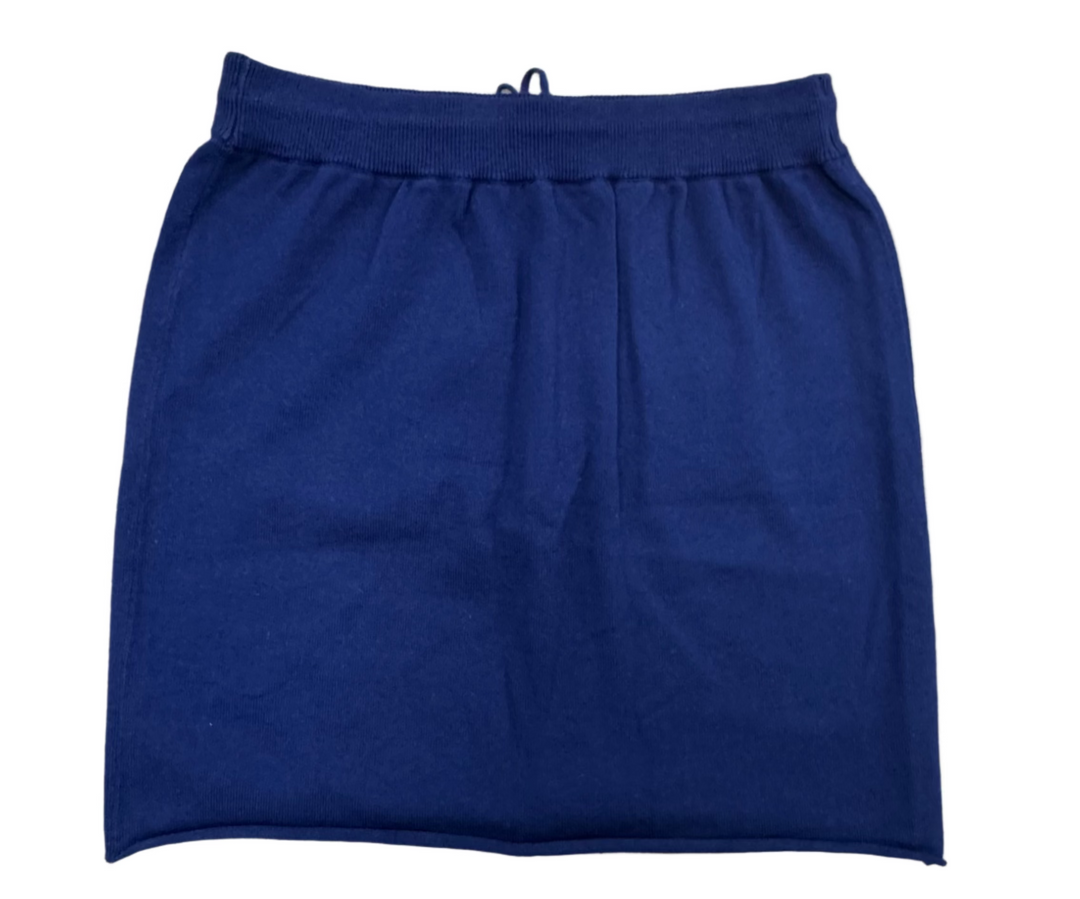 Bellemere New York Cotton Cashmere Mini Skirt - Navy Blue - Small - Skorzie