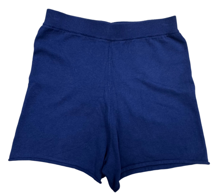 Bellemere New York Chic Sport Cotton Cashmere Short - Navy Blue - Large - Skorzie
