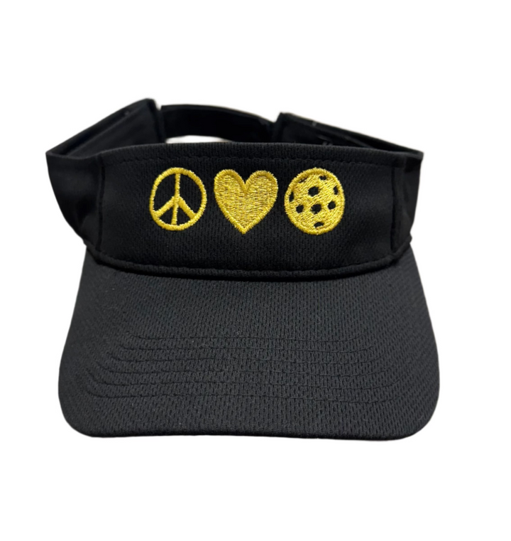 PB & Jelly Peace, Love & Pickleball Visor - Skorzie