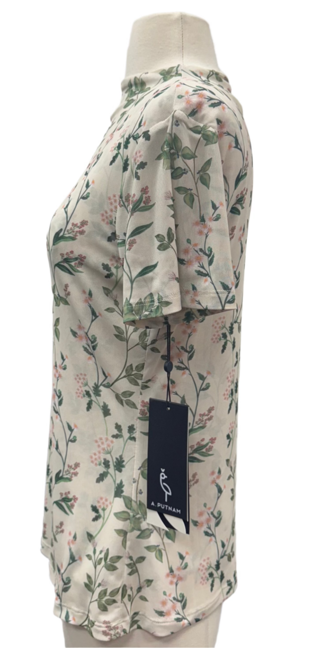 A. Putnam Luxe Opaque Short Sleeve Top - Garden Print - Small - Skorzie